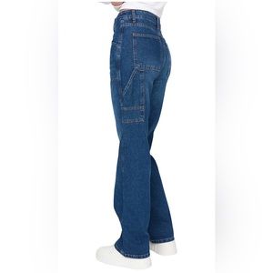 🇹🇷 NWT Trendyol Women’s High Waist Wide Leg Carpenter Jeans, Size 10